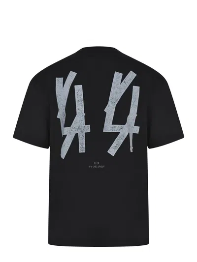44 Label Group Men Cotton T-shirt With Logo In Black