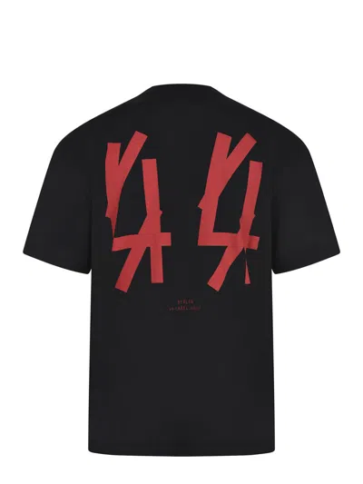 44 Label Group Man T-shirt Charcoal Size Xxl Cotton In Black