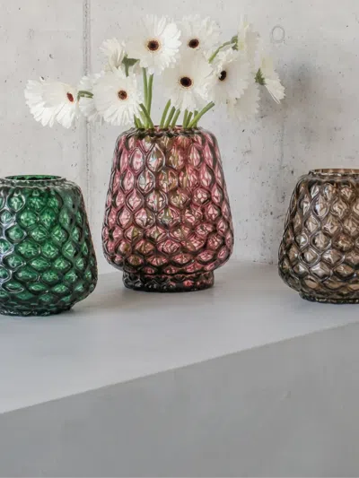 Xlboom Small Kuro Prism Vase In Green