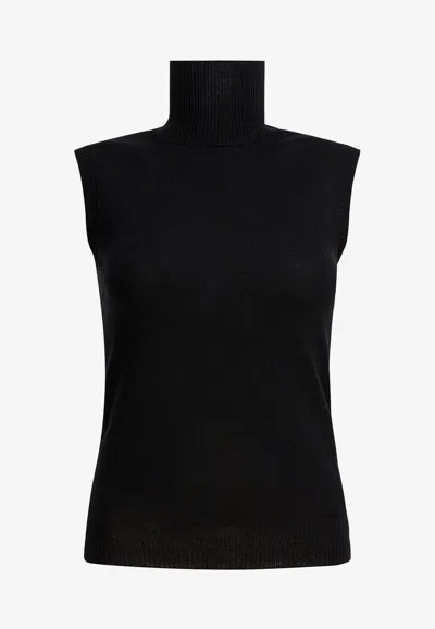 Sportmax Vertigo High-neck Sleeveless Top In Black