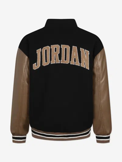 Jordan Kids Varsity Jacket In Brown