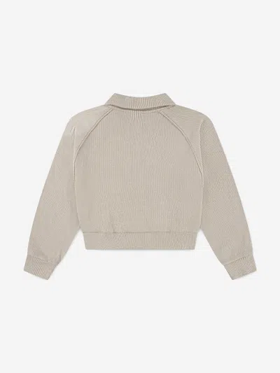 Jordan Girls Quarter Zip Sweatshirt In Brown