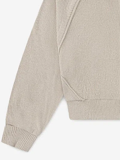 Jordan Girls Quarter Zip Sweatshirt In Brown