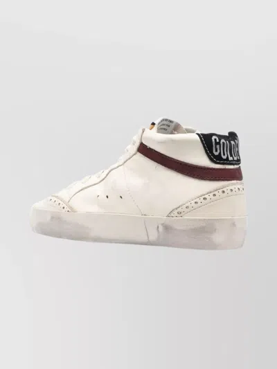 Golden Goose Low Top Sneakers With Glitter Star And Perforations In Gold