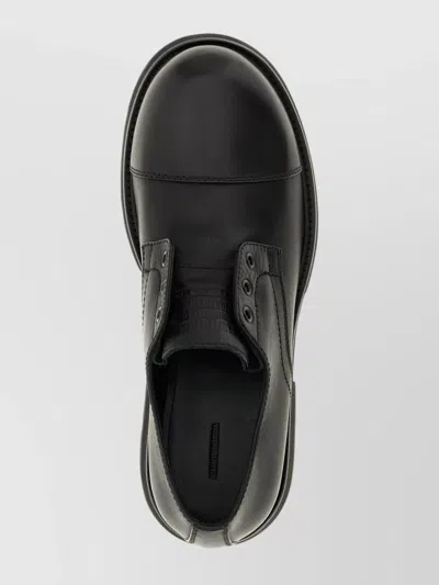 Balenciaga Black Truck Leather Derby Shoes In Black