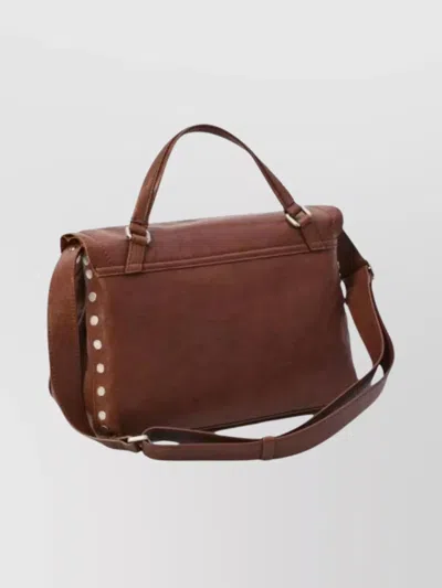 Zanellato Small Leather Handbag Adjustable Strap In Brown