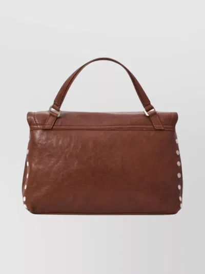 Zanellato Small Leather Handbag Adjustable Strap In Brown