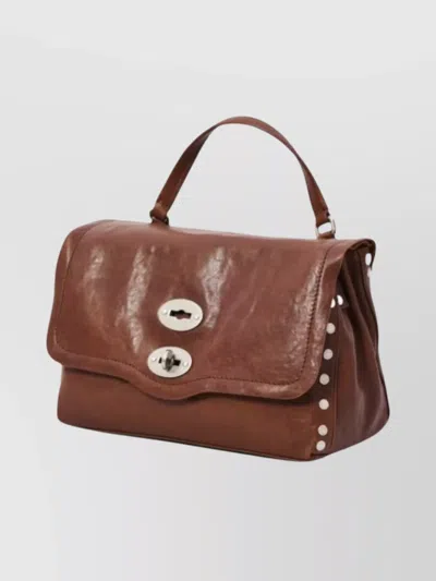 Zanellato Small Leather Handbag Adjustable Strap In Brown