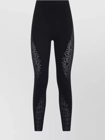 Wolford Snakeskin Pattern Stretch Leggings In Black