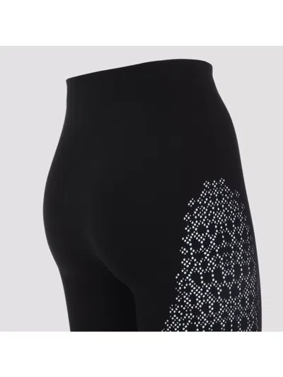 Wolford Snakeskin Pattern Stretch Leggings In Black