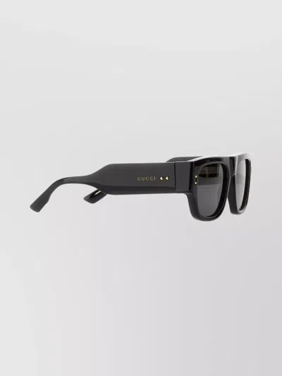 Gucci Modern Square Frame Sunglasses With Dark Lenses In Black