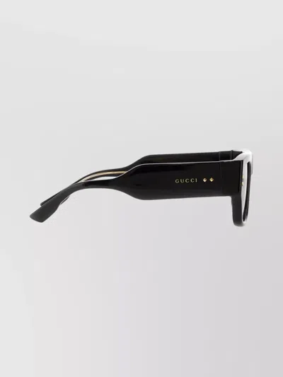 Gucci Modern Square Frame Sunglasses With Dark Lenses In Black