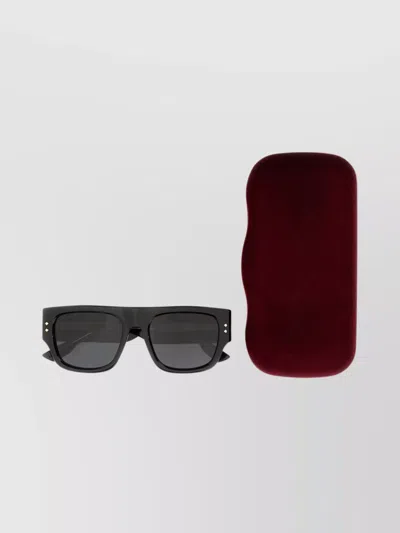 Gucci Modern Square Frame Sunglasses With Dark Lenses In Black