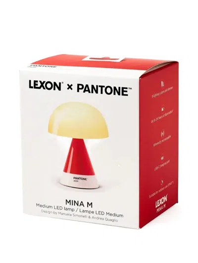 Lexon X Pantone Mina M Table Lamp In Red