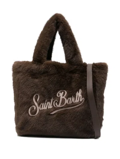 Mc2 Saint Barth Colette Soft Fur Tote Bag In Brown