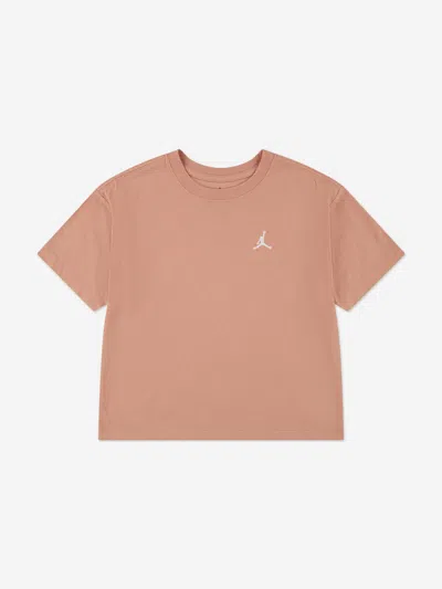 Jordan Girls Mj Brooklyn Essentials T-shirt In Pink
