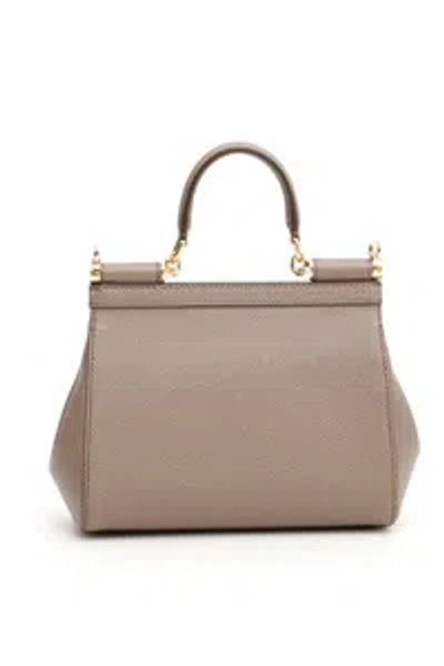 Dolce & Gabbana Dolce  Gabbana Sicily Small Tote Bag In Gray