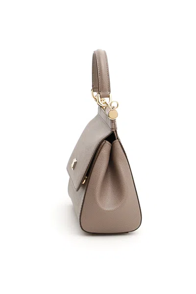 Dolce & Gabbana Dolce  Gabbana Sicily Small Tote Bag In Gray