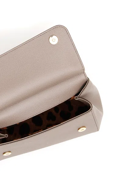 Dolce & Gabbana Dolce  Gabbana Sicily Small Tote Bag In Gray