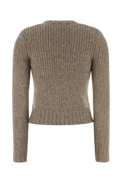 Co Cashmere Blend Long Sleeve Sweater In Brown