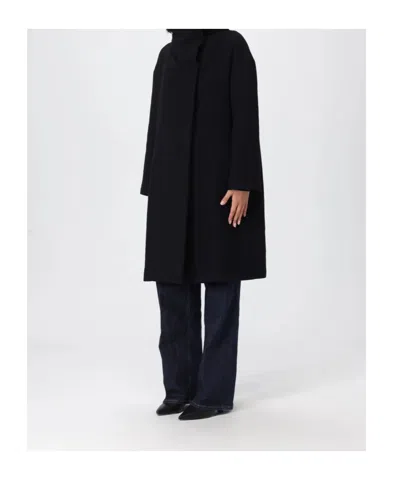 Dondup Long Sleeve Coat In Black