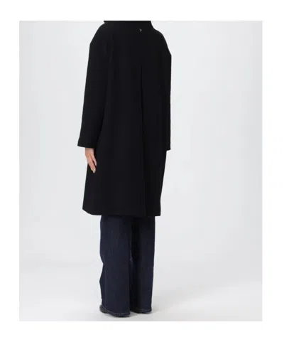 Dondup Long Sleeve Coat In Black
