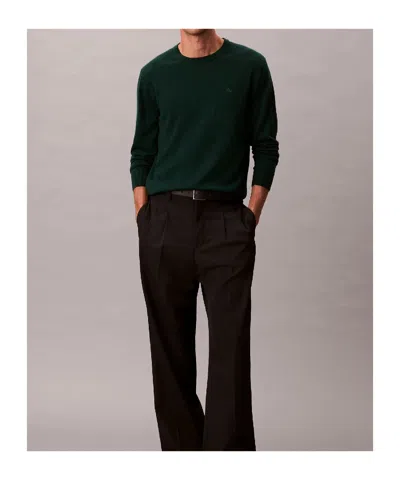 Calvin Klein Sweater With Round Neck In Wool In Gray