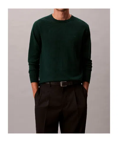 Calvin Klein Sweater With Round Neck In Wool In Gray