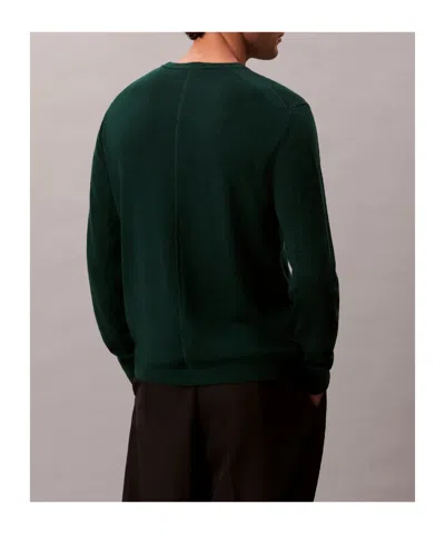 Calvin Klein Sweater With Round Neck In Wool In Gray