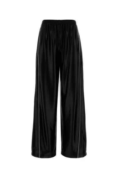Alexander Wang T T By Alexander Wang Relaxed Track Pants With Drawstring Waist In Black