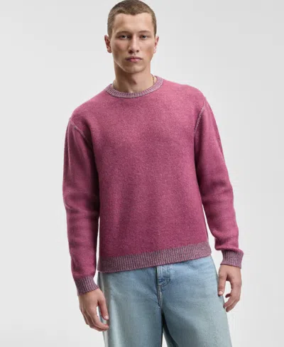 Mode Of One Men's Contrast Trim Sweater, Macy's Exclusive In Pink