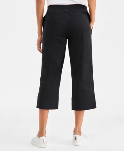 Style & Co Women's Seamed Drawstring Capri Pants, Macy's Exclusive In Black