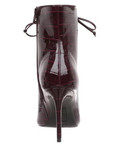 Inc International Concepts Women's Hariet Lace-up Booties, Created For Macy's In Burgundy
