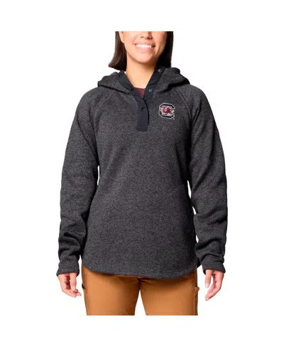 Columbia Women's Black South Carolina Gamecocks Sweater Weather Raglan Pullover Hoodie In Black