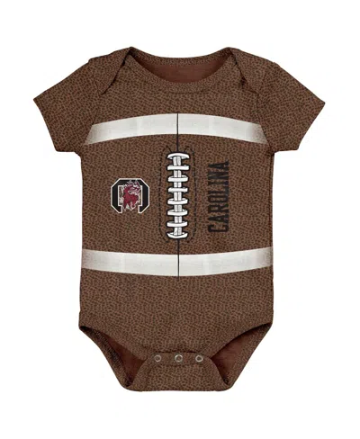 Outerstuff Baby Boys And Girls Brown South Carolina Gamecocks Catch Me Football Bodysuit In Brown