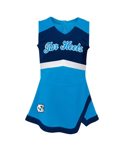 Outerstuff Girls Toddler 2-piece Carolina Blue North Carolina Tar Heels Cheer Captain Dress Bloomers Set In Blue