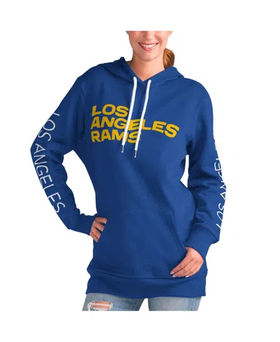 G-iii 4her By Carl Banks Women's Royal Los Angeles Rams Extra Inning Pullover Hoodie In Blue