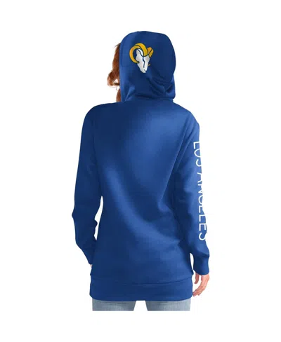 G-iii 4her By Carl Banks Women's Royal Los Angeles Rams Extra Inning Pullover Hoodie In Blue