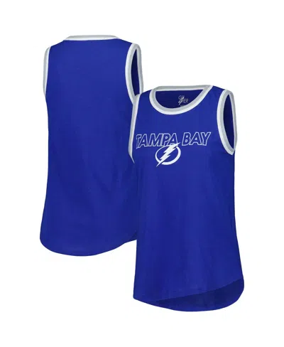 G-iii 4her By Carl Banks Women's Blue Tampa Bay Lightning Strategy Tank Top In Blue