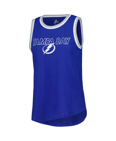 G-iii 4her By Carl Banks Women's Blue Tampa Bay Lightning Strategy Tank Top In Blue