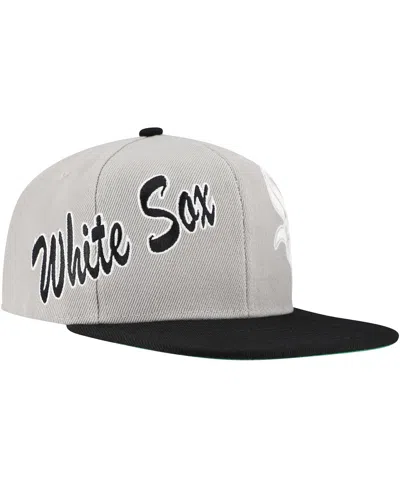 Mitchell & Ness Men's Gray Chicago White Sox Knock Out Panel Snapback Hat In Gray