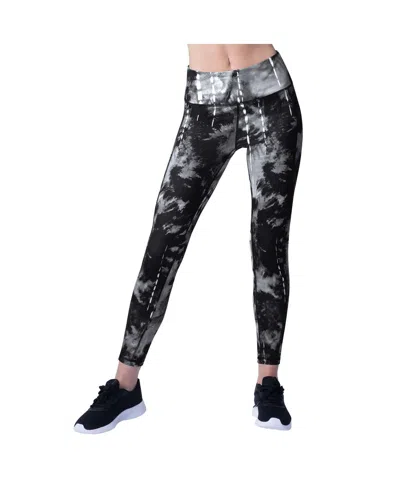 Msx By Michael Strahan Women's Black Jacksonville Jaguars Serena Tie-dye Leggings In Black