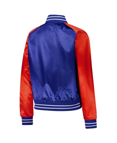 Mitchell & Ness Women's Royal Denver Broncos Team 2.0 Satin Raglan Full-snap Jacket In Blue