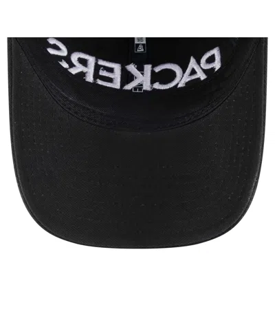 New Era Women's Black Green Bay Packers Cece 9twenty Adjustable Hat In Black