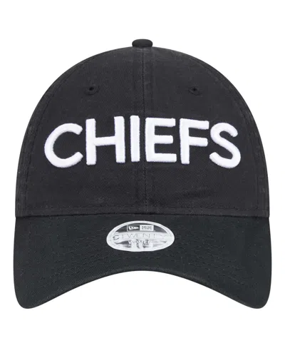 New Era Women's Black Kansas City Chiefs Cece 9twenty Adjustable Hat In Black