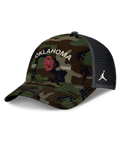 Jordan Men's Oklahoma 2025 Military Appreciation Rise  Brand College Trucker Adjustable Hat In Multi