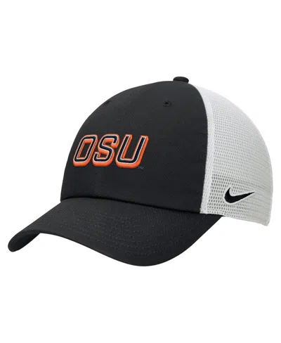 Nike Men's Black Oregon State Beavers On-field Club Adjustable Trucker Hat In Black