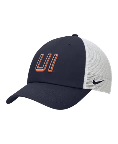 Nike Men's Navy Illinois Fighting Illini On-field Club Adjustable Trucker Hat In Blue