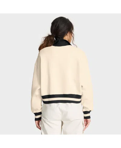 Jordan Women's Tan/black Oklahoma Sooners Legacy Half-zip Sweatshirt In Animal Print