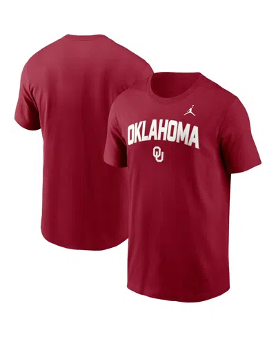 Jordan Men's Crimson Oklahoma Sooners Primetime Arch Stack T-shirt In Multi